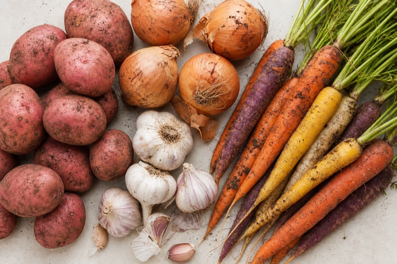 Singing Frogs Farm — Salad Greens & Microgreens, Coffee, Berries, Carrots, Eggs, Fresh Herbs, Garlic, Onions